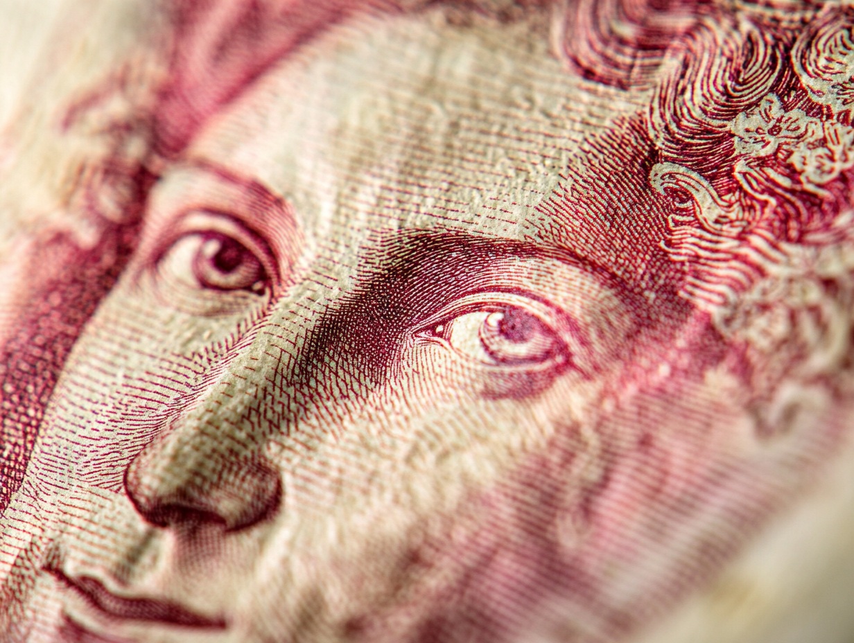 Detailed view of watermark security feature